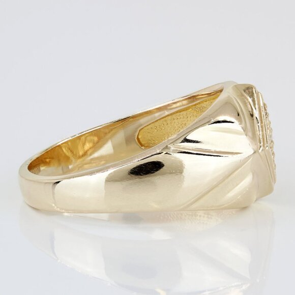 Vintage 14k Yellow Gold Diamond Wedding Band Ring - Picture 3 of 8